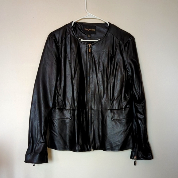 bagatelle Jackets & Blazers - Black Faux Leather Jacket